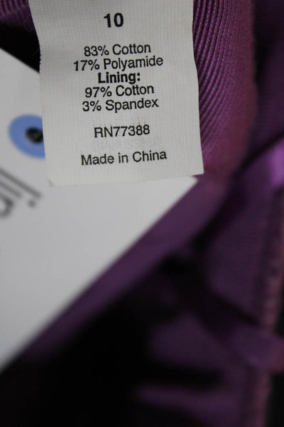 J Crew Womens Straight Pencil Skirt Purple Knee Length Size 10
