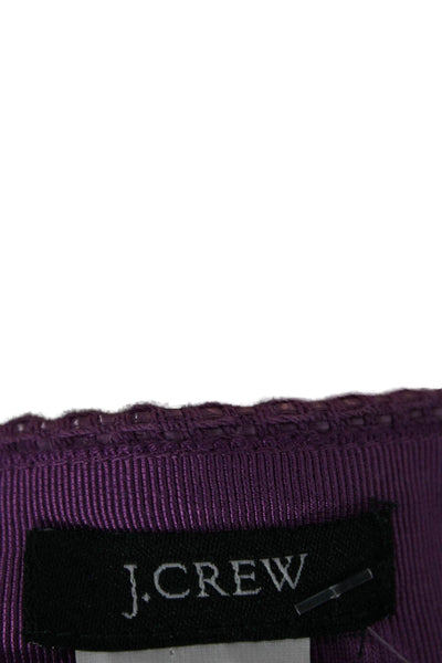 J Crew Womens Straight Pencil Skirt Purple Knee Length Size 10