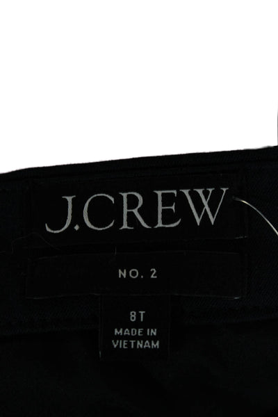 J Crew Womens Straight Pencil Knee Length Skirt Dark Blue Wool Tall Size 8