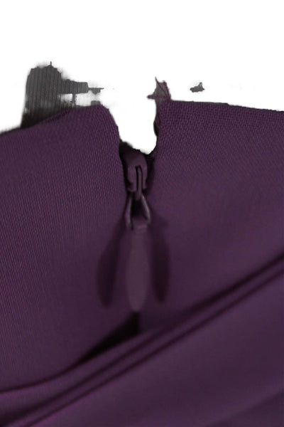 J Crew Womens Purple Pencil Skirt Wool Straight Knee Length Size 10