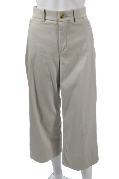 Spanx Womens Cropped Chino Pants Beige Petite Size XS