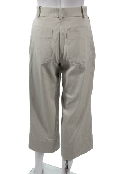 Spanx Womens Cropped Chino Pants Beige Petite Size XS
