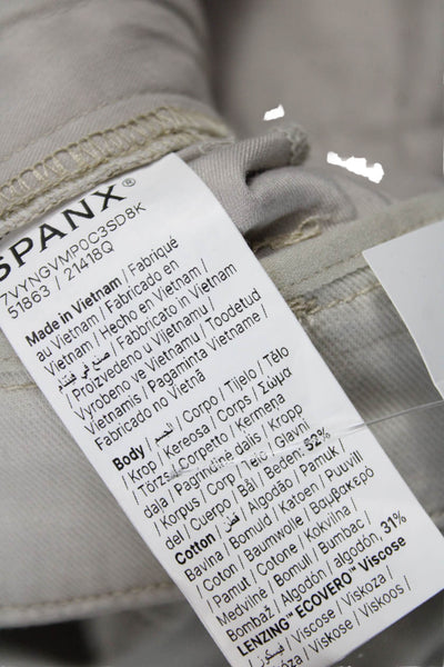Spanx Womens Cropped Chino Pants Beige Petite Size XS
