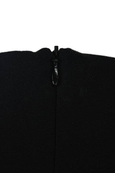 Gerard Darel Womens Sheath Dress Black Round Neck Knee Length Size 36