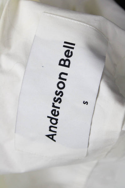 Andersson Bell Women A-Line Pleated Dress Set Green Long Sleeve Cotton Size S