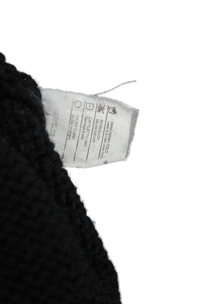Vince Womens Black Wool Blend Coatigan High Neck Button Long Sleeve Size S