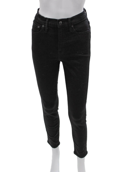 J Crew Women Black Skinny Ankle Jeans Size 27