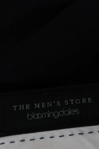 Bloomingdale's Mens Dress Pants Dark Blue Wool Blend Size 40