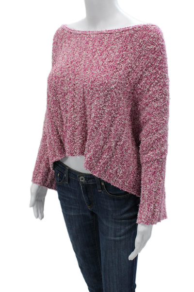 Free People Unisex Pink Bohemian Pullover Sweater Long Sleeve Size S