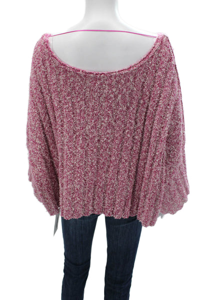 Free People Unisex Pink Bohemian Pullover Sweater Long Sleeve Size S