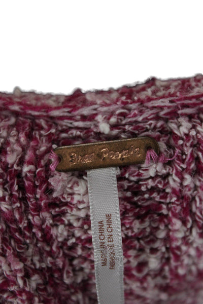 Free People Unisex Pink Bohemian Pullover Sweater Long Sleeve Size S