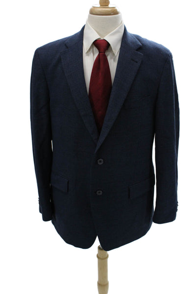 Reda Mens Dark Blue Classic Suit Jacket Long Sleeve Size 40