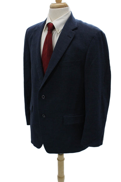 Reda Mens Dark Blue Classic Suit Jacket Long Sleeve Size 40