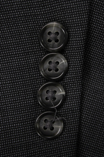 Hart Schaffner Marx Mens 2 Piece Dark Gray Pure New Wool Suit Jacket Size 40