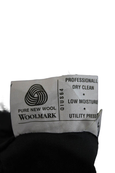 Hart Schaffner Marx Mens 2 Piece Dark Gray Pure New Wool Suit Jacket Size 40