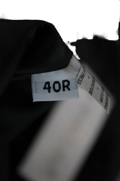 Hart Schaffner Marx Mens 2 Piece Dark Gray Pure New Wool Suit Jacket Size 40