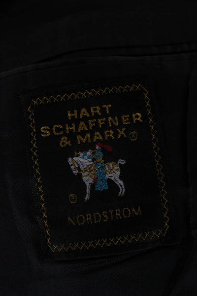 Hart Schaffner Marx Mens 2 Piece Dark Gray Pure New Wool Suit Jacket Size 40