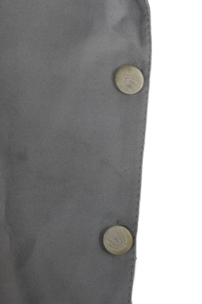 Lanvin Mens Gray Polyester Blend Blazer Collared Button Solid Size 40