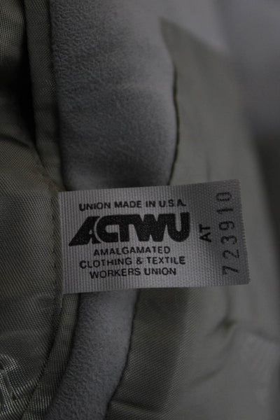 Lanvin Mens Gray Polyester Blend Blazer Collared Button Solid Size 40