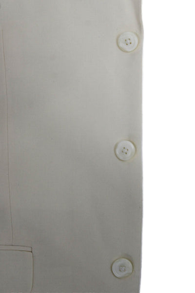 Versini Mens Beige Pure Wool Suit Jacket Size 38