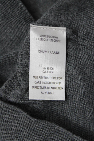 Theory Women Pullover Sweater Gray Wool Crew Neck Long Sleeve Size XS