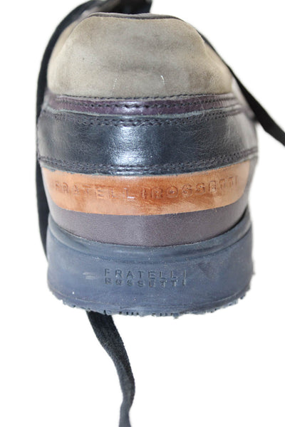 Fratelli Rossetti Womens Suede Colorblock Sneakers Gray Size 9