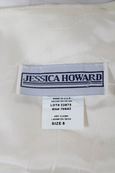 Jessica Howard Women Basic Sleeveless Square Neck White Tank Size 8
