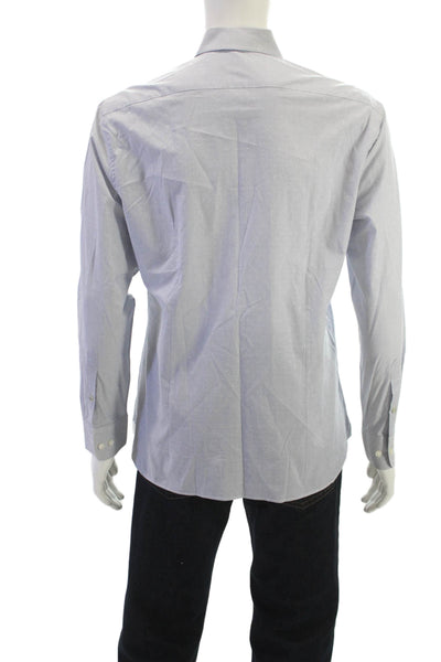 John Varvatos Star USA Mens Point Collar Dress Shirt Light Blue Size 15.5