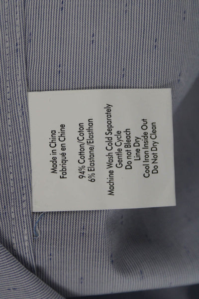 John Varvatos Star USA Mens Point Collar Dress Shirt Light Blue Size 15.5