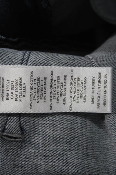 Frame Womens Flared Bootcut Jeans Dark Blue High Rise Button Size 1