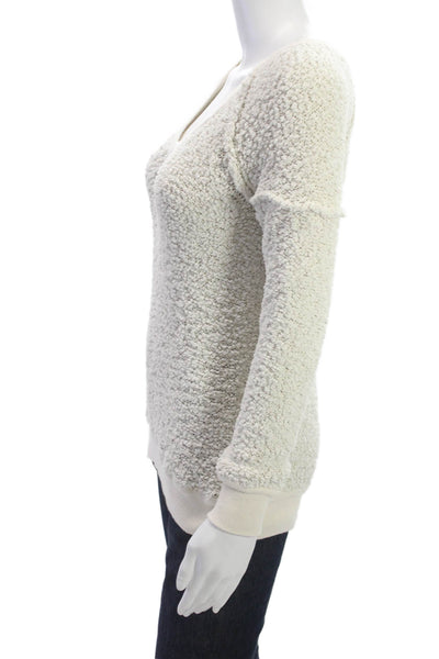 Sanctuary Women Pullover Cashmere V-Neck Sweater Beige Size S