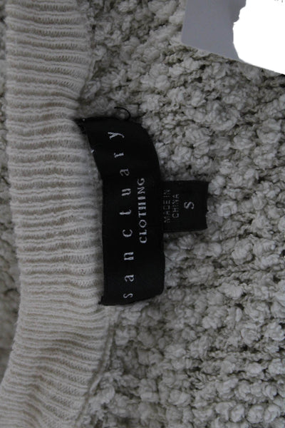 Sanctuary Women Pullover Cashmere V-Neck Sweater Beige Size S