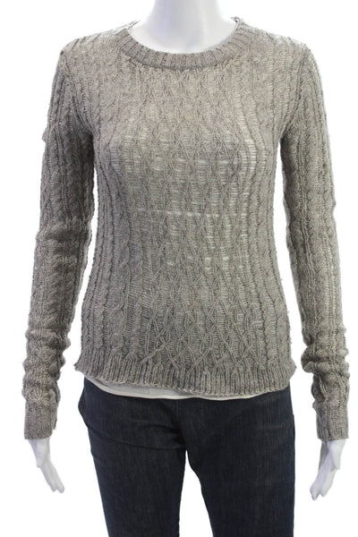 Inhabit Womens Pullover Crew Neck Long Sleeve Gray Yak Wool Sweater Size PP