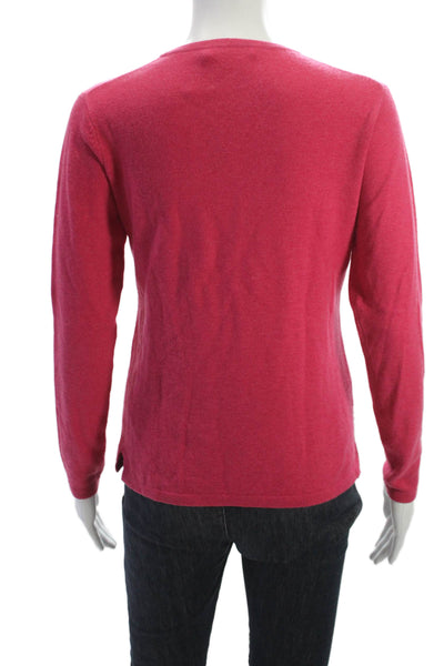 Peter Millar Womens Pink Cashmere V-Neck Pullover Sweater Long Sleeve Size S