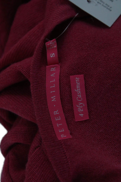 Peter Millar Womens Pink Cashmere V-Neck Pullover Sweater Long Sleeve Size S
