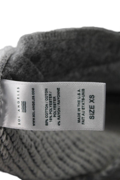 SOL ANGELES Unisex Gray Herringbone Jogger Sweatpants Drawstring Size XS