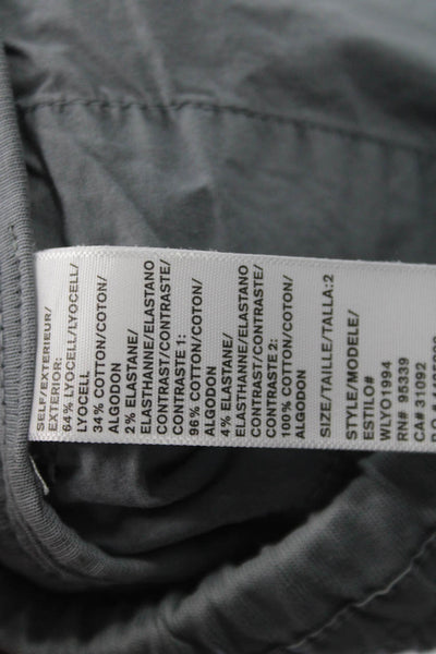 James Perse Womens Cropped Gray Pants Size 2