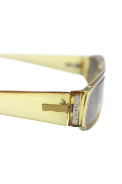Gucci Womens GG1492S Rectangular Frame Classic Sunglasses Yellow