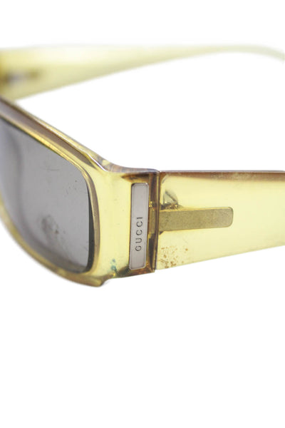 Gucci Womens GG1492S Rectangular Frame Classic Sunglasses Yellow