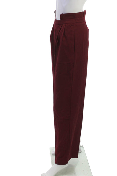 Commense Women Red Dress Pants Polyester Elastane Zip Classic Size XS