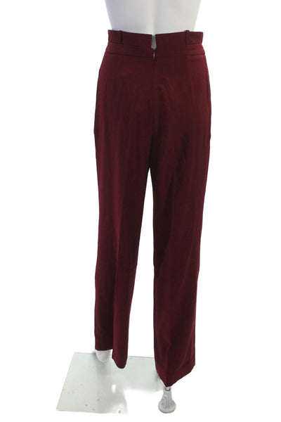 Commense Women Red Dress Pants Polyester Elastane Zip Classic Size XS