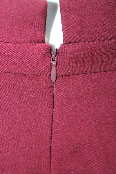 Commense Women Red Dress Pants Polyester Elastane Zip Classic Size XS