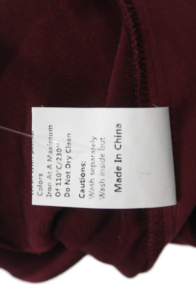 Commense Women Red Dress Pants Polyester Elastane Zip Classic Size XS