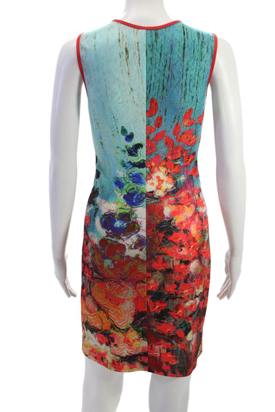 Clover Canyon Women Sheath Tank Dress Light Blue V Neck Sleeveless Size XS
