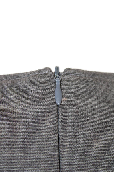 SportStaff Womens Bodycon Sheath Dress Dark Gray Sleeveless Crewneck Zip Size 4