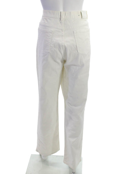 Lauren Jeans Company Womens White Chino Pants High Rise Inseam 31 Size 14