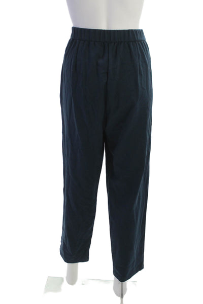 Eileen Fisher Womens Cropped Dress Pants Dark Blue Tencel Size M