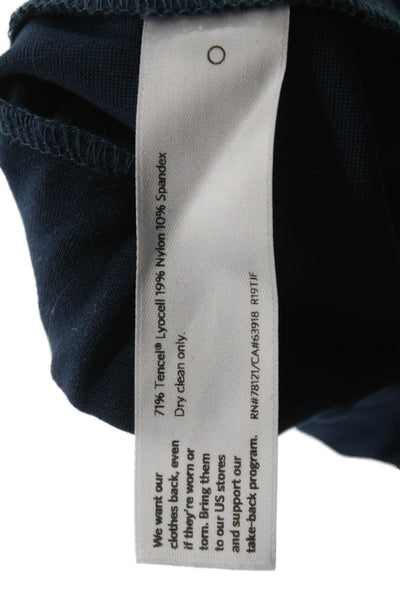Eileen Fisher Womens Cropped Dress Pants Dark Blue Tencel Size M