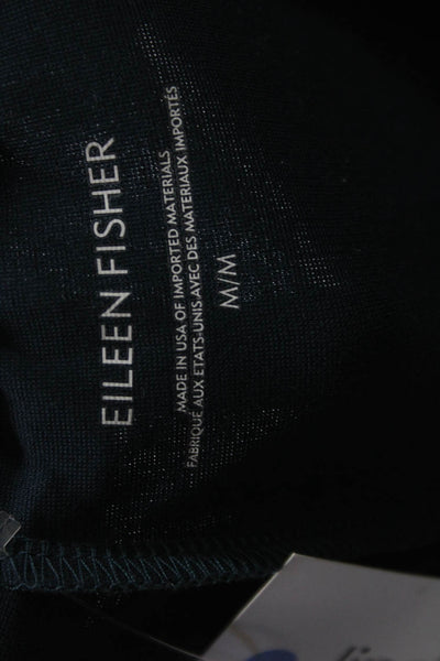 Eileen Fisher Womens Cropped Dress Pants Dark Blue Tencel Size M