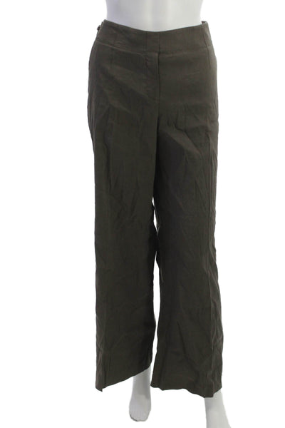 Elie Tahari Women Brown Polyester Blend Chino Dress Pants Size 14
